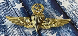 RARO PROTOTIPO MARINA USMC MASTER PARACADUTISTA DISTINTIVO JUMP WINGS GEMSCO MADE B&T #95 - Foto 1 di 4