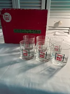 1950'S SET OF 6 TRAILMOBILE TRUCKING GLASSES IN BOX - Picture 1 of 10