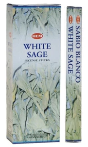 Hem White Sage Incense Sticks Hand Crafted Fragrance Masala Agrabatti 120 Sticks - Picture 1 of 4