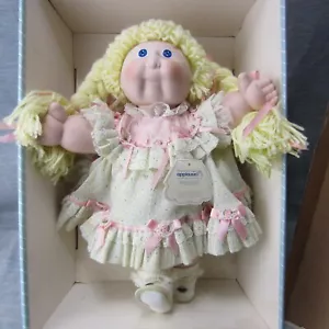 Vintage Cabbage Patch Kid Porcelain Doll Loop Hair Cloth Body 16in JC Penny - Picture 1 of 21