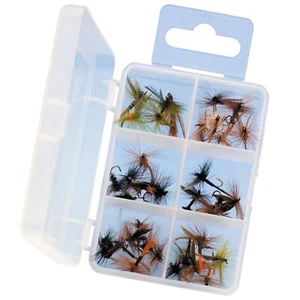 Trockenfliegen Sortiment 30 Stk Forellen Fliegen Angel Set Trockenfliege Forelle - Bild 1 von 1