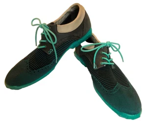 John Fluevog Future Round Toe Orbit Brogue Wingtip Derby Men’s Shoes Sz 10 Green - Picture 1 of 13