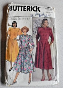 Butterick Dress Pattern #3457 Low-Waist Bodice Size 12 Bust 34 Belle France - Picture 1 of 6