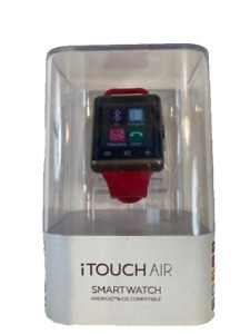 iTouch Air Smartwatch - Kompatibel mit Android & iOS - Rotes Band - 45mm Hülle