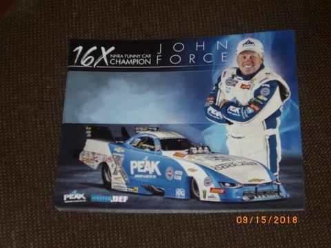 2018 JOHN FORCE PEAK NITRO FUNNY CAR NHRA POSTCARD Cover