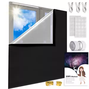 100% Blackout Curtains Shades, No Tools No Drill Cordless Blinds for Windows US - Picture 1 of 38