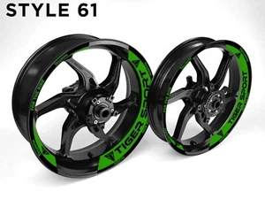 Triumph Tiger Sport Motorrad Felge Wrap Aufkleber für 17 Zoll Räder - Bild 1 von 16