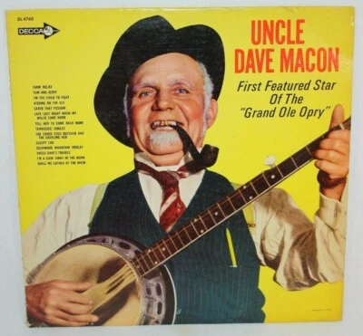 Uncle Dave Mason Vinyl LP Record 33 rpm Decca DL 4760 Mono Promo Copy  - Image 1 of 4