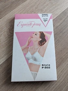 Exquisite Form Bra Size 34c Style P 502 Brassieres Vintage Cone Pin Up NIB - Picture 1 of 2