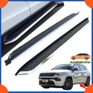 Se adapta a estriberas fijas Jeep Compass 2023 2024 peldaños laterales pedales barra Nerf - Imagen 1 de 11