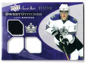 2007-08 Sweet Shot Sweet Stitches Triples #SSTKO Anze Kopitar JERSEY /299