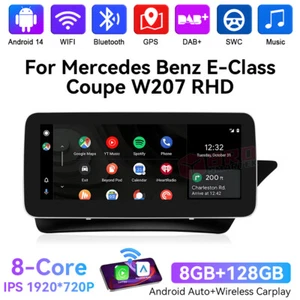 Autoradio 12,3" Android 14 per Mercedes Classe E Coupè W207 C207 CarPlay NTG 4,5 - Foto 1 di 16