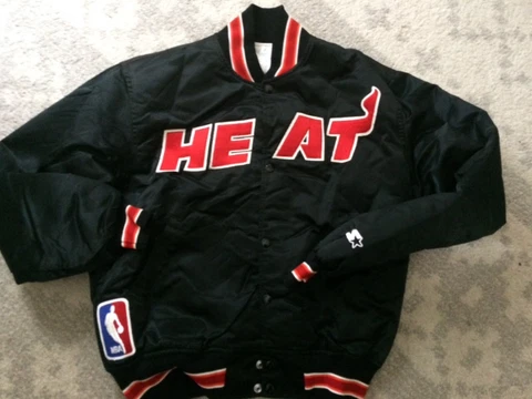 Classic Starter Satin Basketball Jacket - MIAMI HEAT - Shaquille O'Neal Cover