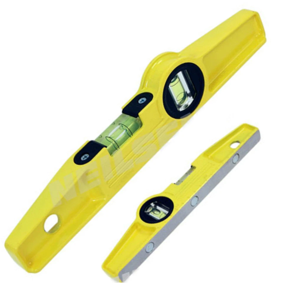 Neilsen Magnetic Spirit Level Boat Scaffolders 250mm/10" Vile Bubble Hi Viz 2D - Image 1 of 1