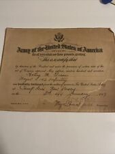 Discharge Certificate 1919 Vintage Military 142 Infantry Camp Dix New Jersey