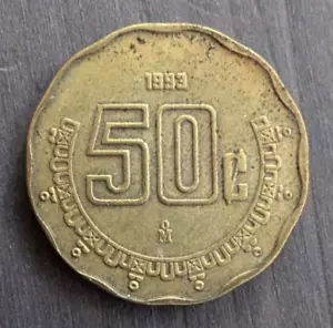1993 Mexico - 50 Centavos - KM# 549 - World Coin - Picture 1 of 4