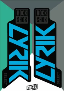 Rockshox Lyrik Select 2019-2020 Sticker Decal Sets - Enduro, DH, Blue - Picture 1 of 1