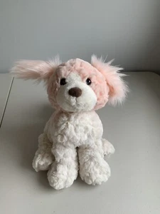Mary Meyer Plush Pink And White Puppy Dog Paris Kaylee Fluffy Soft 10” Toy - Picture 1 of 5