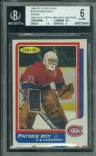 1986 86-87 OPC O-PEE-CHEE PATRICK ROY RC ROOKIE RARE PROOF TOPPS ARCHIVE '89 BGS