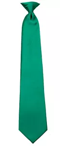 Corbata clipon lisa verde Kelly para hombre escuela de negocios boda fiesta ocasión - Imagen 1 de 3