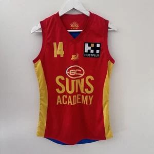 Gold Coast Suns Academy AFL Player Issue Jersey #14 Reversible - Size 12 - Picture 1 of 8