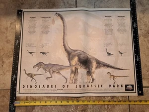 1993 Dinosaurs of Jurassic Park 18x24 Promotional Poster - Picture 1 of 1