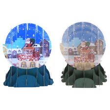 Snow Globe for Up Christmas Card Handmade 3D Popup Greeting Cards for Winter