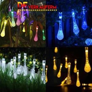 Weihnachts Licht 30 LED Regentropfen Solar-Lichterkette Für Garten, Patio - Bild 1 von 11