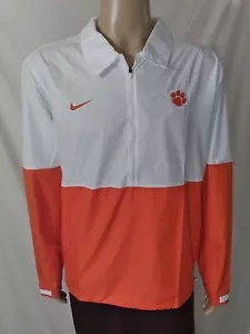 Nike Clemson Football On Field 1/4 Zip Giacca a Vento Pullover Uomo Tg L CQ5097-100 - Foto 1 di 6
