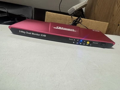 Interruptor KVM de monitor dual bidireccional TESmart DP/HDMI 4K 60Hz con adaptador de corriente Foto 1 de 4