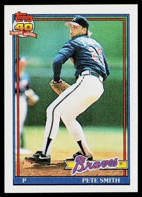 1991 Topps #383 Pete Smith - Image 1 of 2