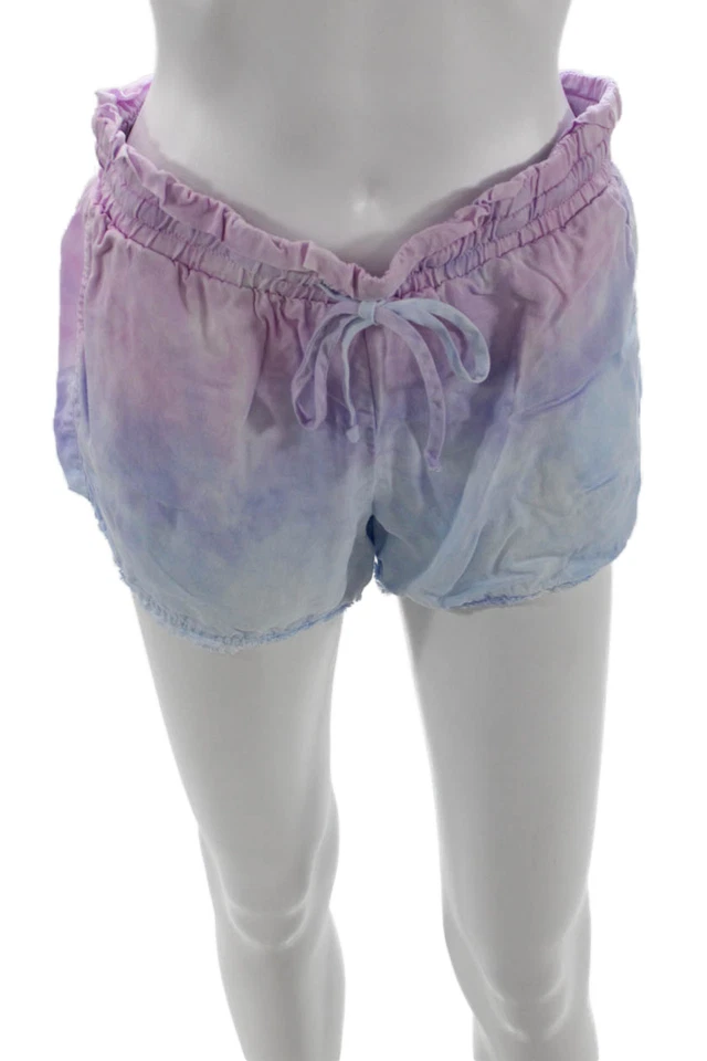 Bella Dahl Unisex Light Blue Tencel Drawstring Beach Shorts Size S - Image 1 of 4