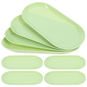  8 kleine Kosmetiktabletts: Dekorative ovale Kunststofftabletts für Badezimmer – - Bild 1 von 12