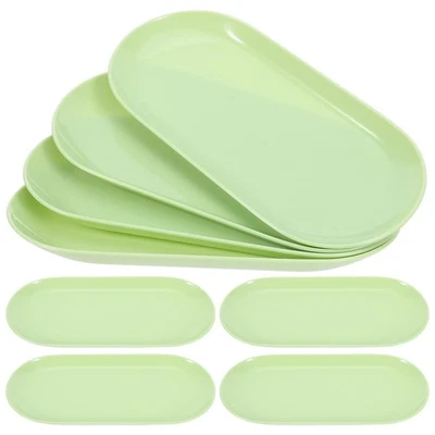  8 kleine Kosmetiktabletts: Dekorative ovale Kunststofftabletts für Badezimmer – - Bild 1 von 4