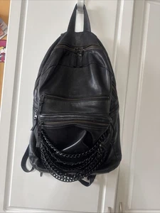 Mochila con cadenas para muñecas dominó de cuero negro ceniza con mantequilla - Precio de venta sugerido por el fabricante 485 USD - ¡BUEN ESTADO! - Imagen 1 de 15