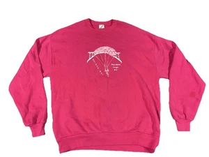 Vtg 90s New River Gorge Bridge Day West Virginia Sweatshirt Size XLarge - Pink - Picture 1 of 13