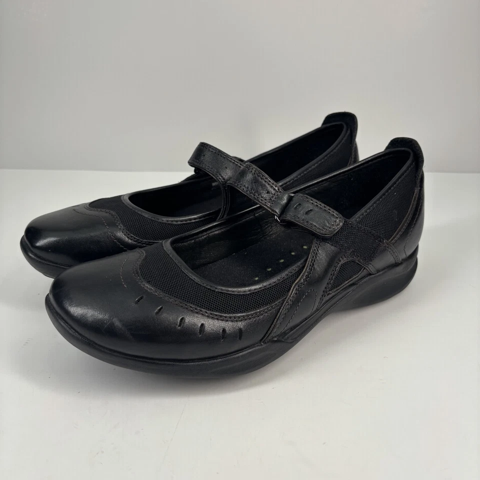 Clarks Wave Cruise Women’s US 10M Black Leather Mary-Jane Casual Walking Shoes - Image 1 of 4