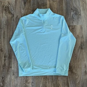 Peter Millar Sandbox 1/4 Zip Pullover Sweater Herren Large Blau Golf Sand Valley - Bild 1 von 9