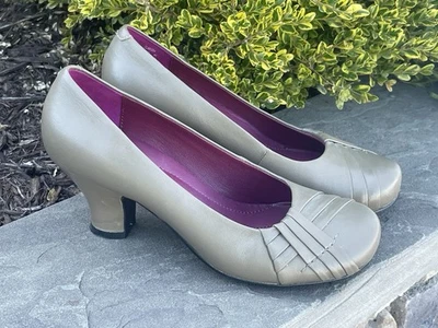 Zapatos de tacón alto HOTTER Reino Unido cuero topo COMODIDAD talla 7,5 ❤️blt15m11 Foto 1 de 4