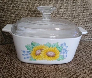 Corning Ware SUNFLOWER SUNSATIONS 1.5 Qt Casserole Baking Dish 7" - Picture 1 of 3