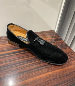 Tom Ford Neu im Karton schwarz Nicolas Quaste Halbschuhe Samt Schuhe S 8 - Bild 1 von 3