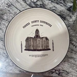 Parker County Weatherford, Tx 1986 Plate Courthouse - Picture 1 of 3