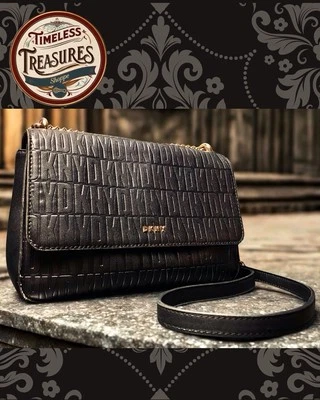 DKNY Black Sina MD Flap Shoulder Bag Crossbody Handbag Embossed Purse - Image 1 of 4