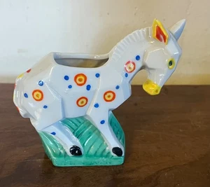 Figura de porcelana Art Deco Japón de un burro estilo cubista pequeña maceta japonesa - Imagen 1 de 13