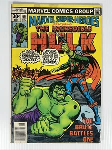 Marvel Super-Heroes #66 Vol 1 Incredible Hulk Marvel Comics 1977 Bronze Age VF - Picture 1 of 9