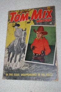 VINTAGE COMIC TOM MIX WESTERN #30 GOLDEN AGE FAWACETT 1950 - Picture 1 of 9