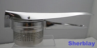 Potato Masher Ricer Fruit Vegetable Juicer Press Chrome Plated Stainless Steel Foto 1 de 4