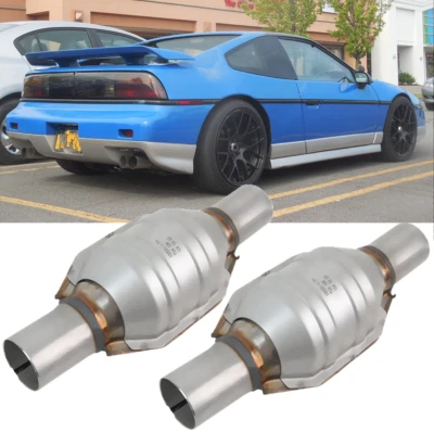 Convertidor catalítico de entrada/salida de 2" con protector térmico EPA para Pontiac Fiero 2 piezas Foto 1 de 4
