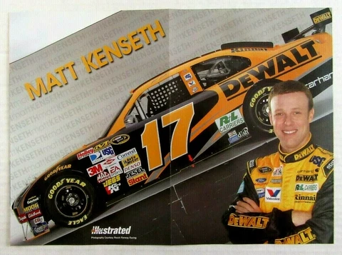 2007 Nascar Illustrated Magazine MATT KENSETH 15"x11" Double Sided Poster Cover