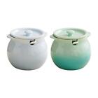 Kitchen Container with Lid Spoon Food Storage Decorative Double Ear Lard